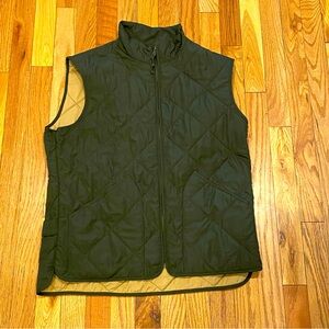 J. Crew Olive Green Quilted Vest
